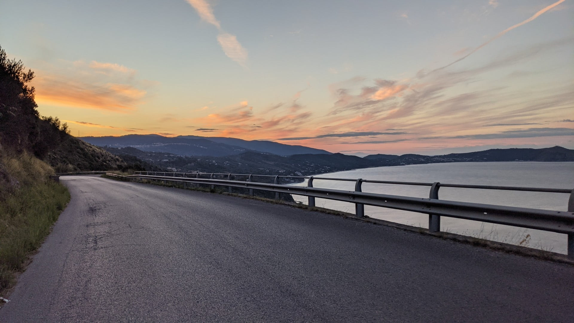 Coastal mountain road in southern Italy